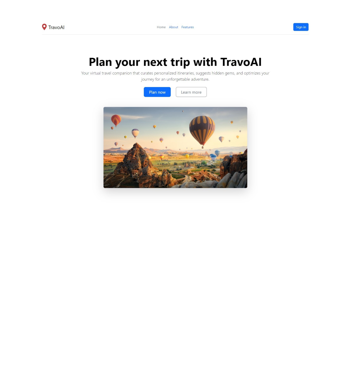 TravoAI Website